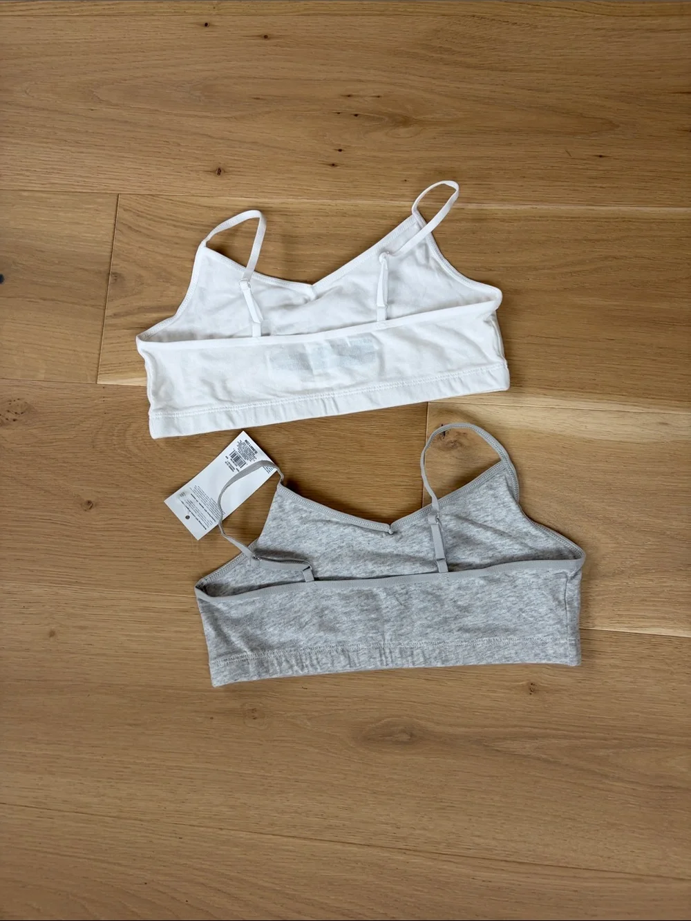Old Navy Seamless Cami Bras - White & Light Heather Gray (2-Pack)